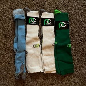 Pro Compression L/XL Socks - Blue, White, Green